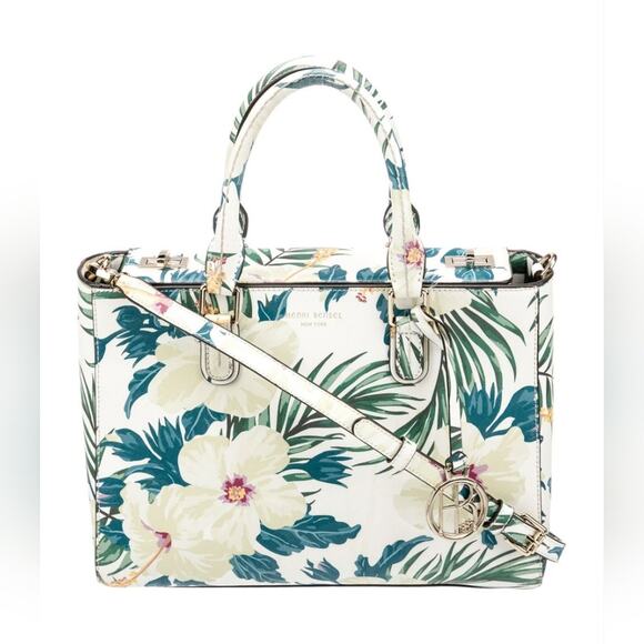 RARE Henri Bendel Floral Print leather tote bag - Picture 4 of 15